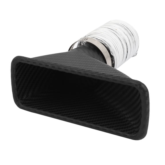 Unique Bargains Rectangle Typed Carbon Fiber Air Funnel Racing Intake Pipe for Car Vehicle