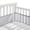 Gray, variant on HALO Breathable Mesh Mini Crib Liner, Airflow Design Crib Bumper, 100% Polyester, White, 11" x 127"