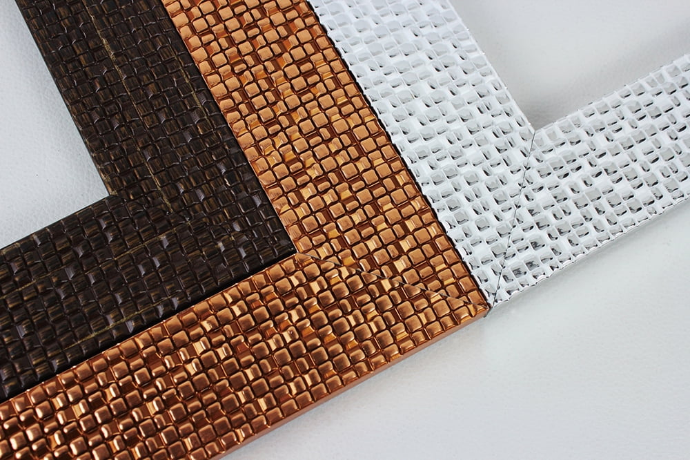 1-13/16" Polystyrene Mosaic Textured Modern Picture Frame - by WholesaleArtsFrames-com. 18x24 243 Series - Rich Black - Made In USA