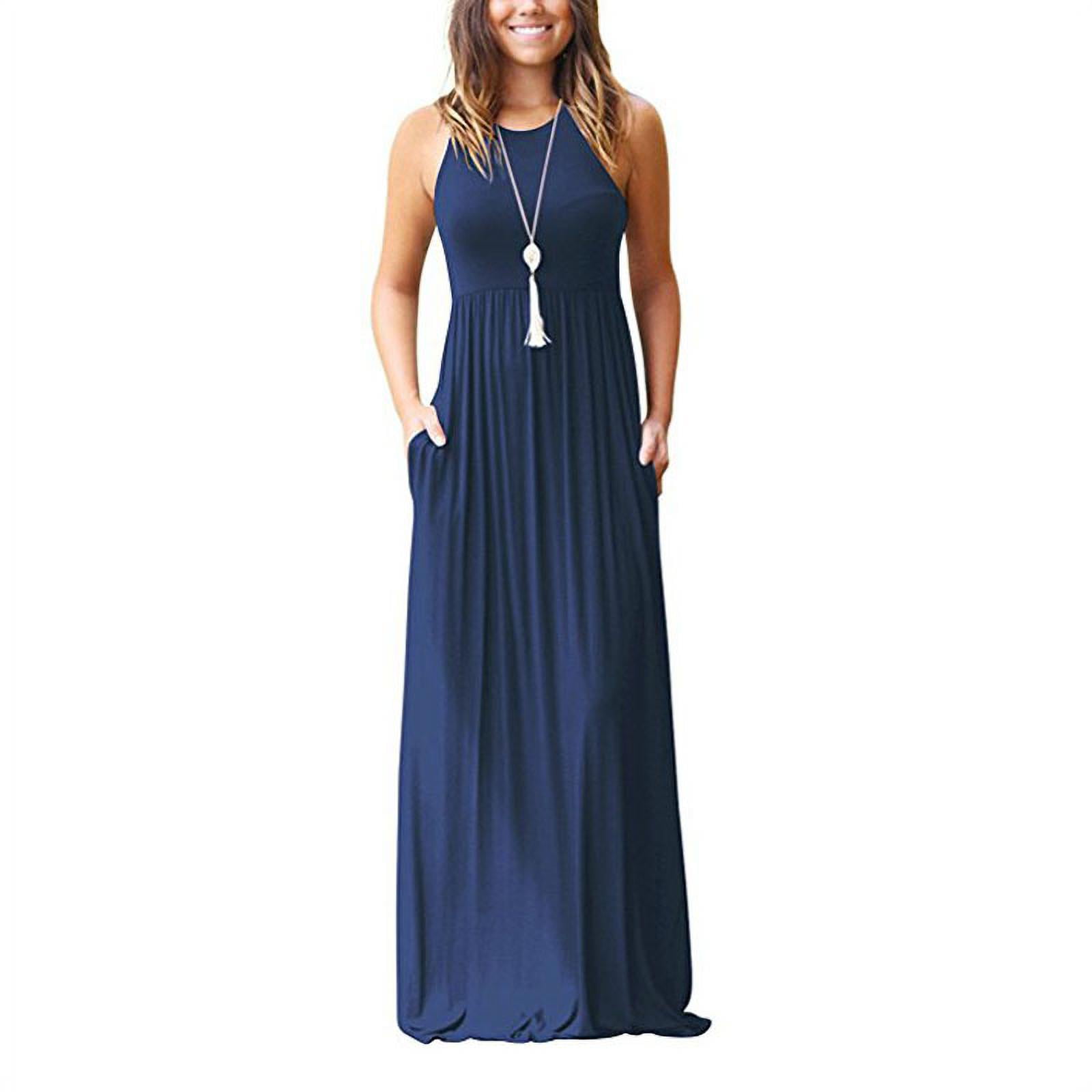 Maxi Dresses for Women Casual Loose Long Dress with Pockets Tall Dress S-XXL 
