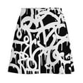 thumbnail image 5 of Black And White Graffiti Skirt Ladies Abstract Art Trendy Mini Skirts High Waist Design Ko, 5 of 7