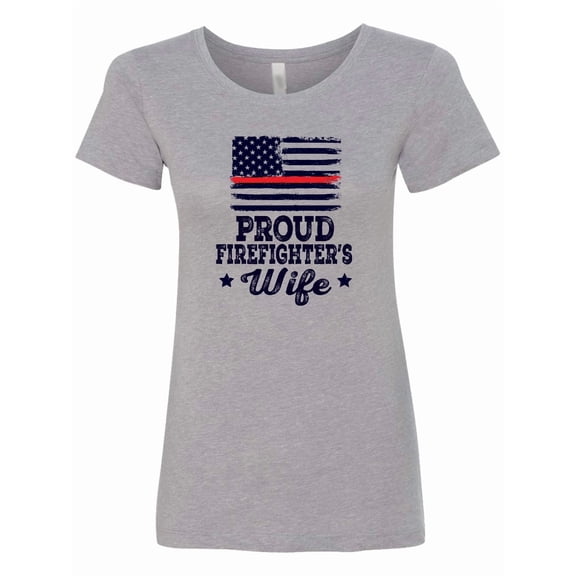 Inktastic Proud Firefighter Wife Women's T-Shirt