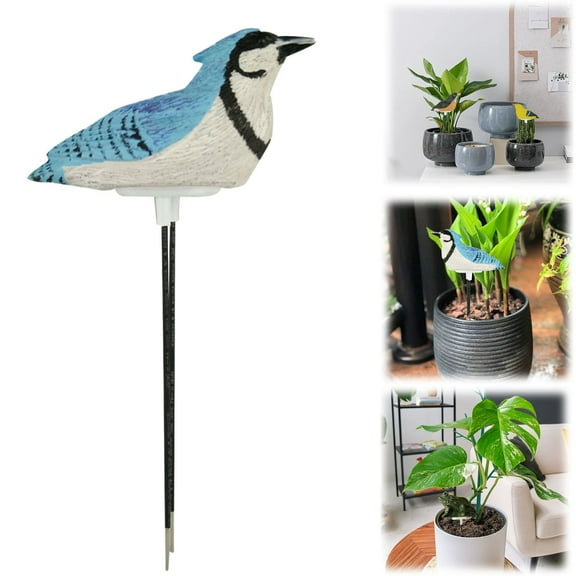 ZHANQUNE Bird Soil Moisture Meter with Watering Alarm, Plant Water Tester & Hygrometer Sensor for Pot Plants, Cute Gardening Tool with Light Sensor, Battery Powered