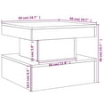 thumbnail image 2 of vidaXL Coffee Table with LED Lights Smoked Oak 50x50x40 cm, 2 of 5