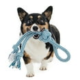 thumbnail image 2 of Mammoth Flossy Chews 18" Extra Double-Tug Cotton-blend Chew Dog Toy with Loop Handle, Asst Colors, 2 of 10