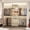 White Oak, variant on Aheaplus Closet System with 4 Drawers, 8FT Wood Closet Organizer System, 96’’ Closet Built In System Tower with Shelves, Walk-in Closet Wardrobe Clothes Garment Rack, Fits Spaces 4-9 ft, White