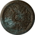 thumbnail image 1 of Ekena Millwork 17 1/8"OD x 1 1/2"P Washington Ceiling Medallion (Fits Canopies up to 2 7/8"), Hand-Painted Bronze Blue Patina, 1 of 6