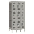 thumbnail image 3 of 12" Wide Triple Tier Vented Metal Locker - 3 Wide - 6 Feet High - 18 Inches Deep - Gray - Unassembled, 3 of 4