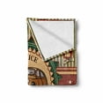 thumbnail image 2 of Retro Soft Flannel Fleece Blanket, Composition of Vintage Retro Car Emblem in Faint Color Sixties Dated Irony Art, Cozy Plush for Indoor and Outdoor Use, 70" x 90", Green Red Cream, by Ambesonne, 2 of 6
