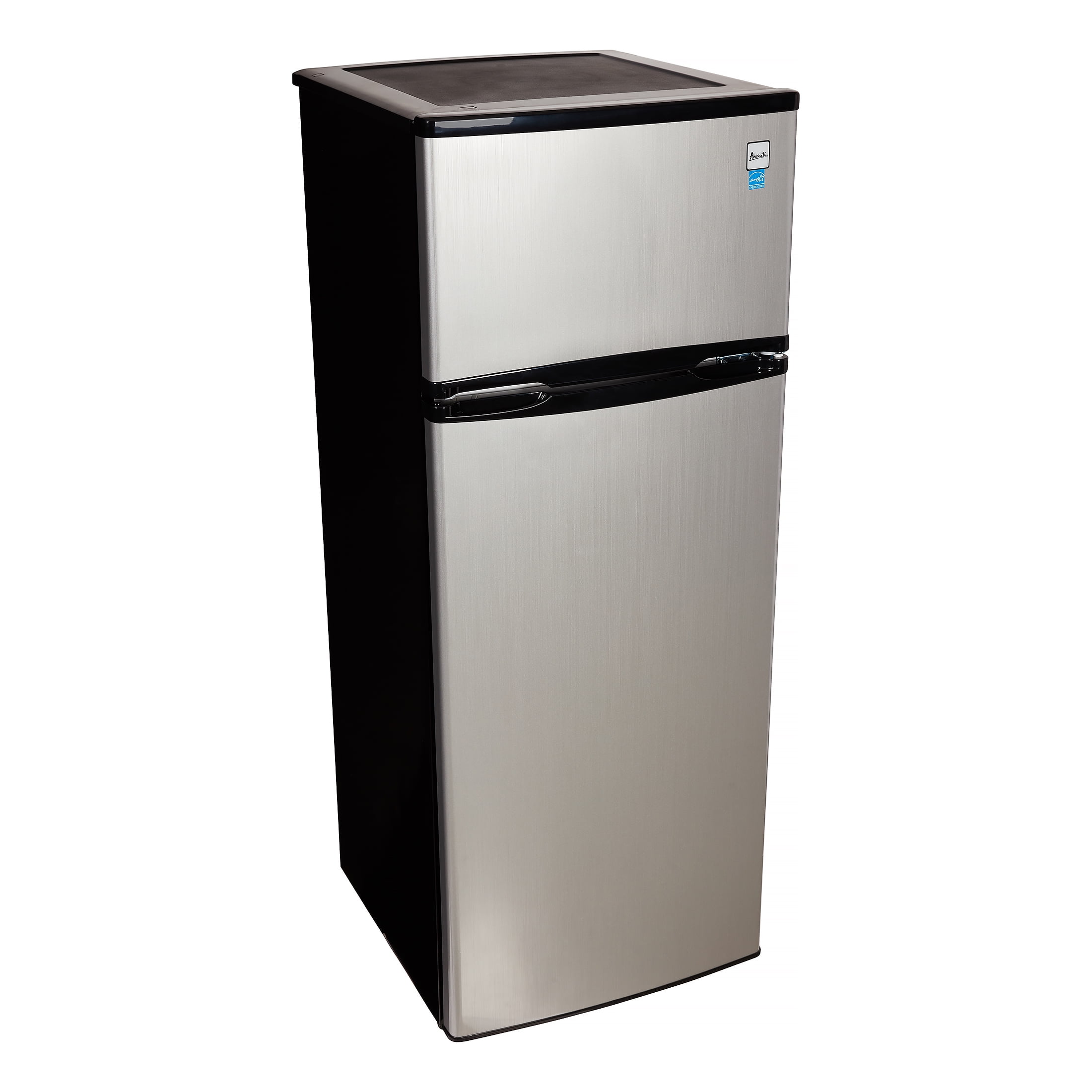 Avanti 7 4 Cu Ft Top Freezer Apartment Refrigerator In Black Platinum Walmart Com Walmart Com