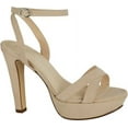 thumbnail image 2 of Touch Ups Womens Ankle Strap, Platform Heel Heeled Sandal 9.5 Beige, 2 of 2