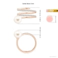 thumbnail image 5 of ANGARA Freshwater Cultured Pearl Spiral Wrap Ring in 14K Rose Gold for Women | June Birthstone, Birthday, Anniversary, Jewelry Gift for Women | Pearl Ring, 5 of 8