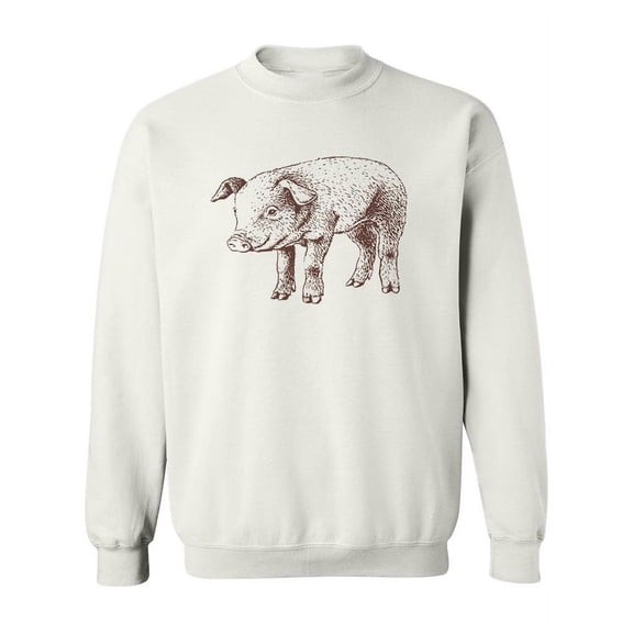 Pig Sketch Sweatshirt Women -Image by Shutterstock, Female Large