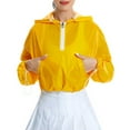 thumbnail image 4 of Women's Jackets Lightweight Athletic Reflective Cropped Half-zip Hoodie, 4 of 9