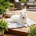 thumbnail image 4 of Thick Warm Pet Sleeping Mat for Dogs and Cats, All Season Polyester Bed Pad, White or Blue, Supportive Cushion for Crates, Sofas, Carriers and Home Comfort, 4 of 6