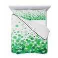 thumbnail image 7 of Quilts Full Size Bedding Set, Ombre Green Polka Dot Lightweight Quilted Comforter, Abstract Watercolor Geometric Gradient Soft Bedspread Coverlet with Pillow Covers for All Season, 78" x 90", 7 of 7
