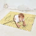thumbnail image 2 of Yellow and White Checkerboard Pattern Blanket,Comfortable Soft Lamb Wool Throw Blanket,All Season,Warm Lightweight Blankets for Sofa Bed Couch Living Room Chair,30"x40", 2 of 4