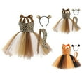 thumbnail image 6 of EnJoCho Girls Jungle Animal Dress with Ears Headband & Tail Accessories for Halloween Birthday Par𝗍y 3pcs Set 5-6 Years, 6 of 6