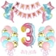 thumbnail image 1 of Arco de color degradado Globos de cumpleaños Decoraciones Globos rosas y azules Banner de feliz cumpleaños, 1 of 5