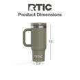 thumbnail image 4 of RTIC 16 oz Ceramic Lined Road Trip Tumbler, Leak-Proof Covered Straw Lid, 2 Pack, Olive, 4 of 7