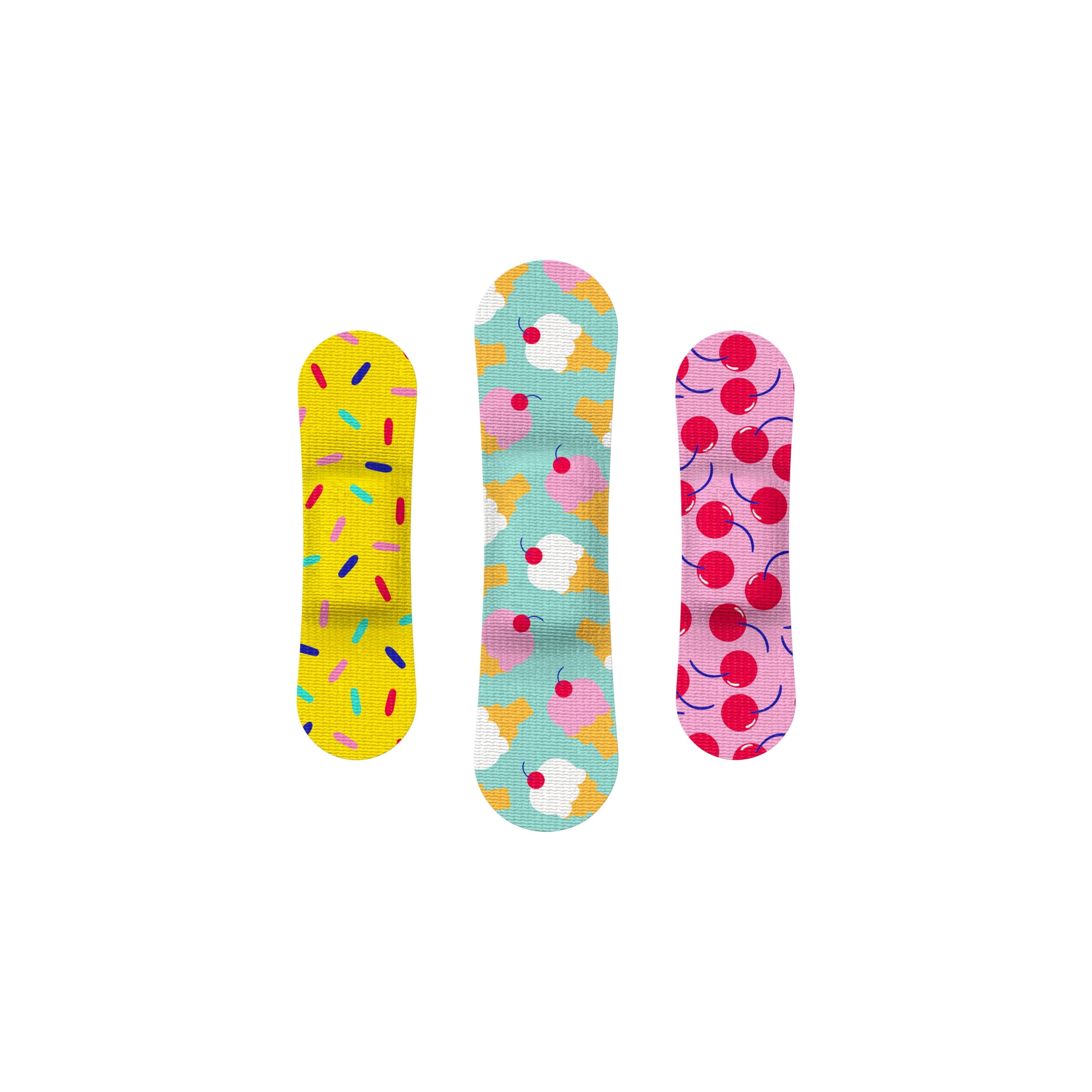 Welly Flex Fabric Adhesive Bandages Ice Cream 48ct