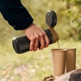 thumbnail image 4 of Hicess 1 Set 320ML French Press Coffee Maker One Click Open Wide Mouth Double Wall Heat Preservation Iced Cold Tea Coffee Mug for Camping, 4 of 8