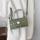 thumbnail image 5 of Bolsa Alligator Mujeres PU Bolso Amor Cadena Hombro Crossbody Tote Bag (Verde), 5 of 9