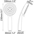 thumbnail image 2 of Gold BS144 Bath Rainfall Spray Hand Shower Head Universal Shower Head, 2 of 5