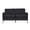 Black, variant on 55" Small Loveseat Sofa for Small Spaces,Leather Upholstered 2-Seater Sofa Couch Single Casual Sofa Chair for Living Room Office,Light Gray