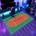 thumbnail image 4 of Sports Ground Area Rugs, Running Track Design Carpet, Non Slip Low Pile Washable Indoor Rug for Living Room Bedroom Gameroom Study Office Entrance Foyer 3ftx5ft, 4 of 8