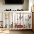 thumbnail image 7 of Cabinet Curtain,Adhesive Dust Proof Window Cover,Printed Kitchen Fabric for Pantry Blocking Light and Household Dust Prevention, 7 of 7