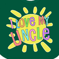 thumbnail image 4 of Inktastic I Love My Uncle- Sun and Rainbow Letters Boys or Girls Baby Bib, 4 of 4