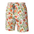 thumbnail image 4 of Logiee Fruits Peach2 Print Mens Swim Trunks Quick Dry Board Shorts,Breathable Hawaii Beach Shorts Swimwear Bathing Suits-Medium, 4 of 6