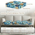 thumbnail image 3 of Xoenoiee Boho Mandala Flower Print 3-Piece Couch Cushion Covers, Stretch Sofa Seat Slipcovers with Non-Slip Elastic Bottom, Washable Furniture Protector for Living Room Outdoor Patio, 3 of 7