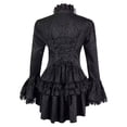 thumbnail image 2 of Gothic Court Blouse en Dentelle Col Montant Manches Trompette Robe Élégante Historique, 2 of 7