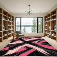 thumbnail image 2 of ODIKA 4' x 6' Machine Washable Non-Slip Area Rug, abstract print High Traffic Rug, Pink, 1149516, 2 of 7