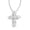 04. Cubic Zirconia-Apr, variant on Natural Garnet Cross Pendant Necklace for Women in 925 Sterling Silver | Size 16+2 Inch Cable Chain with Lobster Clasp | Birthstone Jewelry Gift for Her