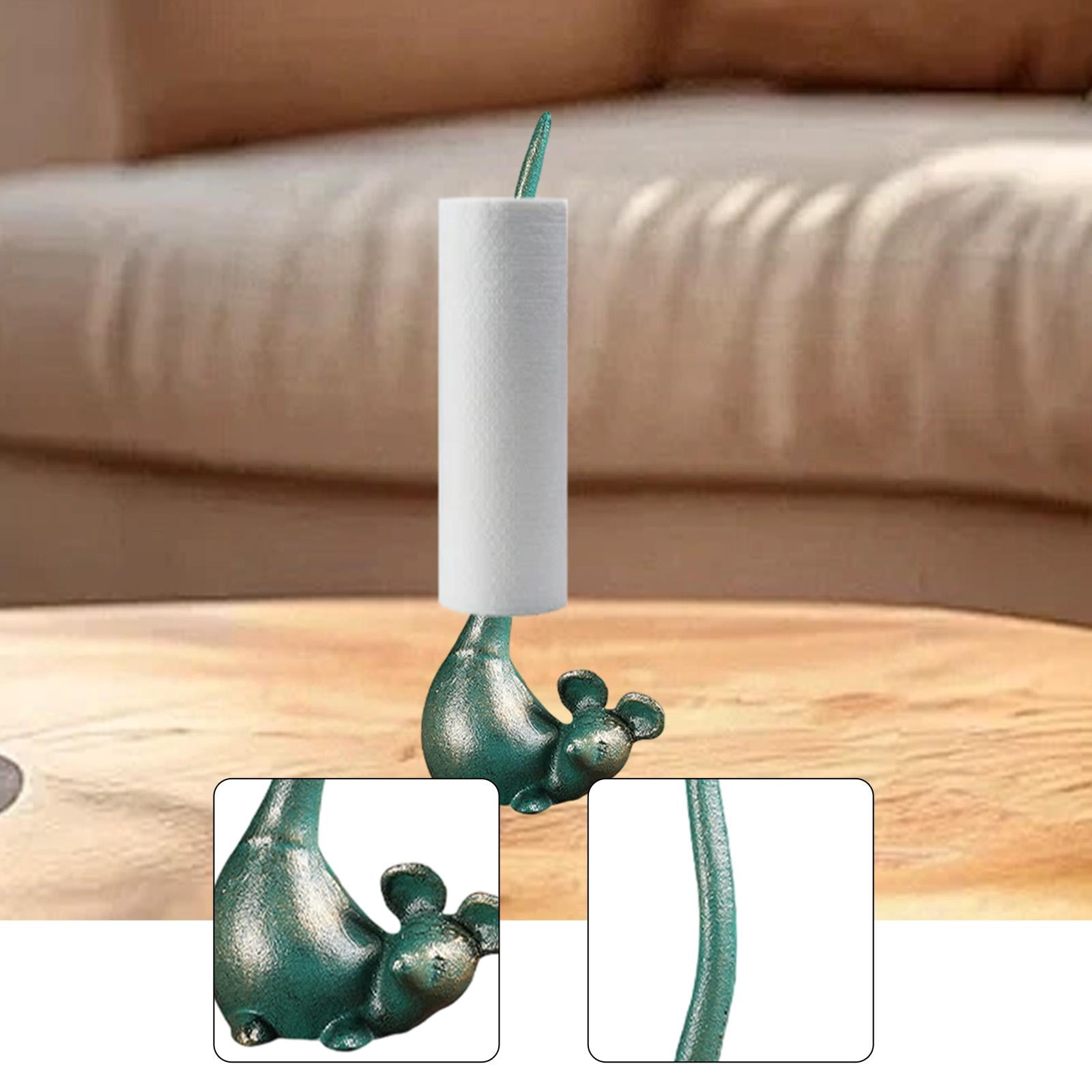 Fiocias Creative Metal Paper Towel Holder Frog Tissue Paper Stand Bathroom Accessory for Green