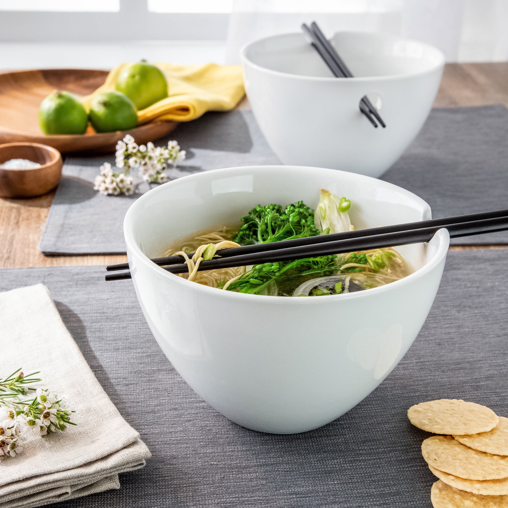 Better Homes and Gardens White Porcelain Noodle Bowl