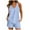 Light Blue, variant on Besolor Womens Pajama Sets Summer Casual V Neck Sleeveless Shirts and Shorts Sets Sleepwear with Pockets