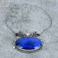 thumbnail image 2 of Blue Jade, Amethyst Gemstone 925 Sterling Silver Jewelry Necklace 18", 2 of 4