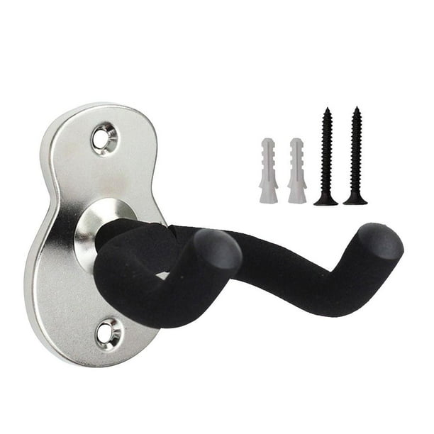 Soporte para guitarra Soporte en forma de U Soporte de gancho Fácil instalación Plata