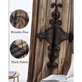thumbnail image 6 of Vintage Doors Blackout Curtains 96 Inch Length 2 Panels Set, Classic Farmhouse Retro Wooden Grain Full Shading Curtains for Windows, Blackout Curtains for Bedroom Living Room 52"x96", 6 of 8
