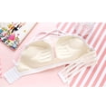 thumbnail image 2 of FELTECHELECTR 1Pack Lace Bras for Women Seamless Strapless Full-Coverage Comfortable Support Soft White 80AB, 2 of 7