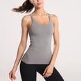 thumbnail image 5 of Baberdicy Camisole Tops for Women Ribbed Workout Tank Tops for Women with Built in Bra Tight Racerback Scoop Neck Athletic Top Women's Tanks & Camis, 5 of 6