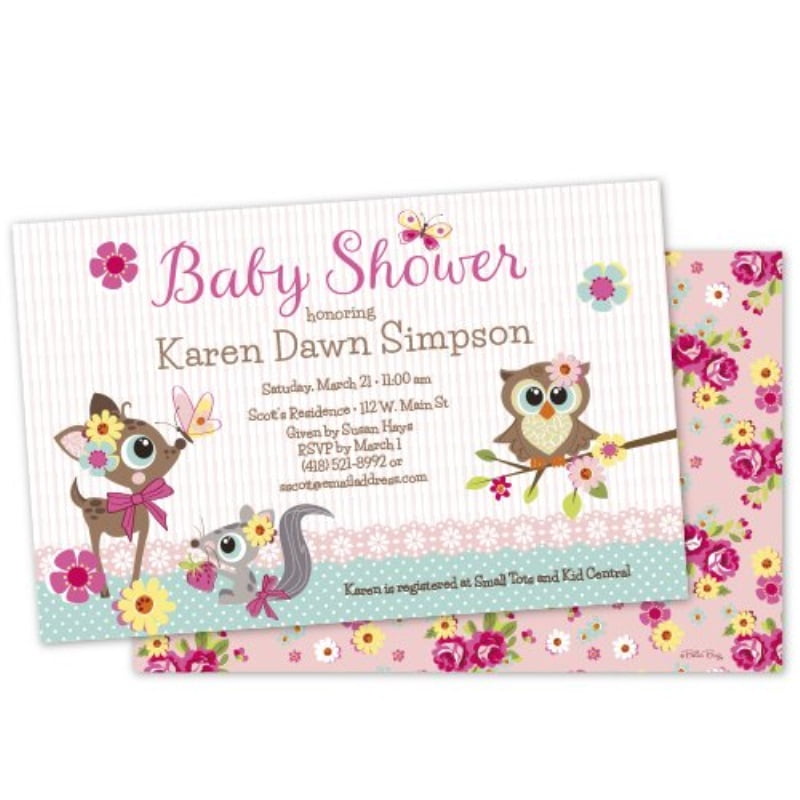 woodland baby shower invitations walmart