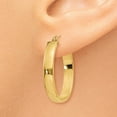 thumbnail image 3 of Real 14kt Yellow Gold Lightweight Oval Hoop Earrings; for Adults and Teens; for Women and Men, 3 of 4