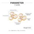 thumbnail image 7 of SKQIT Flower Earrings for Women 18k Gold Plated Summer Spring Boho Petal Statement Stud Earrings Jewelry Gifts, 7 of 7