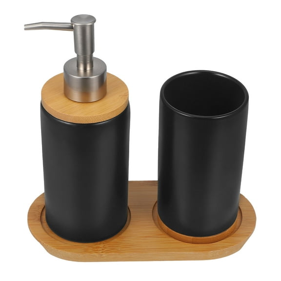 TEHAUX  Includes Soap Dispenser Bathroom Accessories Ceramic Washing Cup Set