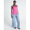 thumbnail image 2 of Scoop Women's and Women's Plus Linen Blend Longline Vest, Sizes XS-4X, 2 of 4